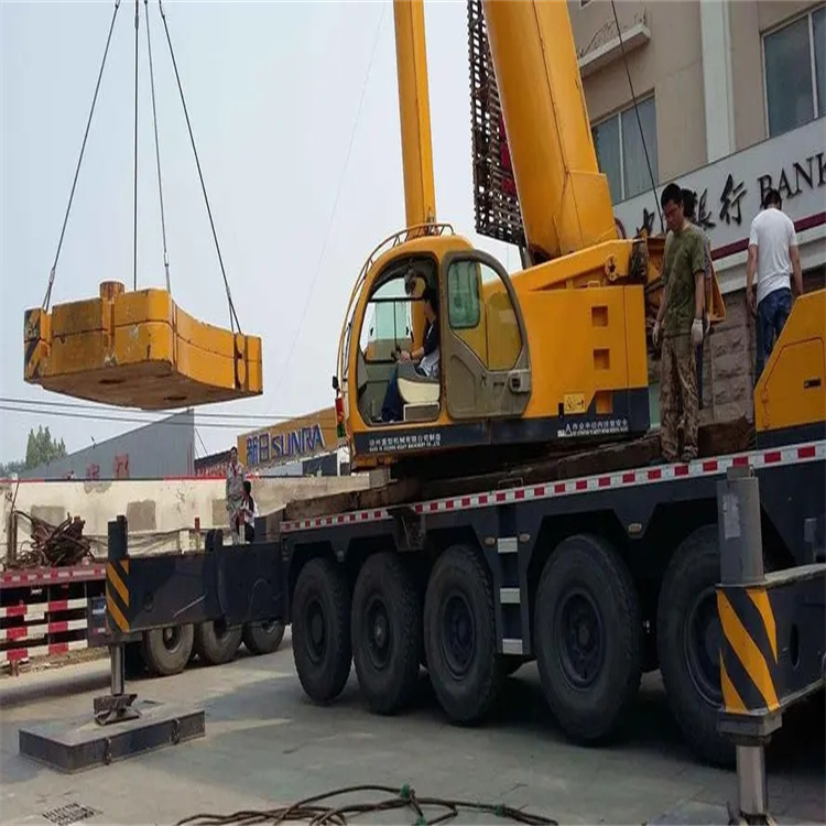 香河县当地吊车出租|机器吊装|75吨|工厂搬迁服务